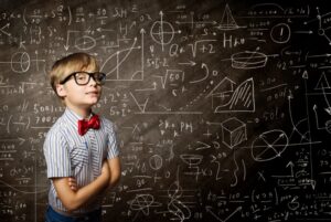 smart kids who solve math problem