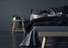 the bed in dark room